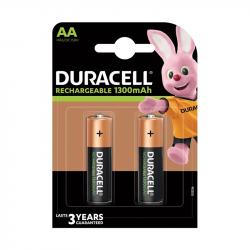 Батерия Duracell Акумулаторна батерия, NiMH, AA, 1300 mAh, 2 броя
