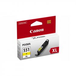 Касета с мастило Оригинален патрон Canon CLI-551XL, 274 страници-5%, Yellow