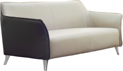 RFG Диван двойка Lola, със светлосива седалка и графитена облегалка