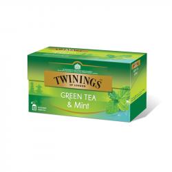 Продукт Twinings Чай „Зелен с мента“, 2 g, в пакетче, 25 броя