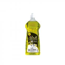 Почистващ продукт Elvi Препарат за миене на съдове Gel + Softener, лимон, 1 L
