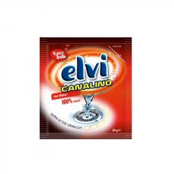 Почистващ продукт Elvi Препарат за отпушване на канали Canalino, за топла вода, гранули, 60 g