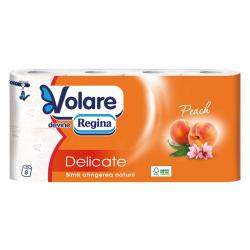 Продукт Regina Тоалетна хартия Peach, целулоза, трипластова, 135 къса, 8 броя
