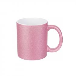 BESTSUB Чаша, глитер, розова, 330 ml, с възможност за персонализация