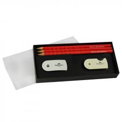 Канцеларски продукт Faber-Castell Кoмплект моливи, гума и острилка Xmas