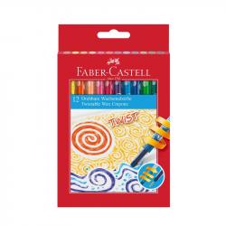 Канцеларски продукт Faber-Castell Восъчни пастели Twist, 12 цвята