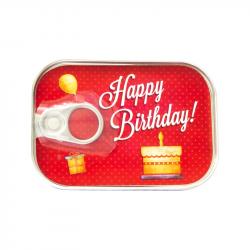 Продукт Gespaensterwald Картичка-консерва, Happy Birthday, червена