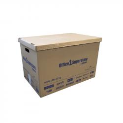 Продукт Кашон за опаковане, 590 x 390 x 400 mm, петслоен, с капак и дръжки, 5 броя