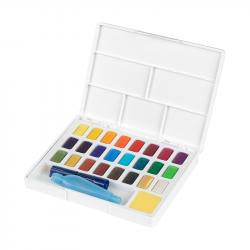 Канцеларски продукт Faber-Castell Акварелни бои, в кутия - палитра, 24 цвята