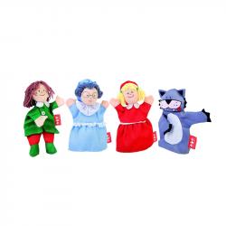  Nowa Szkola Кукли за ръка, червената шапчица, 25 cm, 4 броя