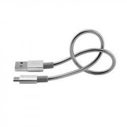 Кабел/адаптер Verbatim Кабел, Micro USB-USB A, 100 cm, сребрист