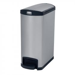 Продукт Rubbermaid Кош Slim Jim End, метален, 50 L, черен
