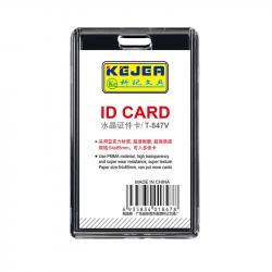 KEJEA Бадж, акрилен, вертикален, 54 х 85 mm, кристален