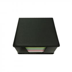 KEJEA Хартиено кубче, 75 x 75 mm, цветно, 300 листа, с кожена поставка и капак