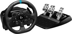 Мултимедиен продукт Logitech G923 Racing Wheel And Pedals, Play Station 4, PC, 900° Rotation, Trueforce Next-Gen Force Feedback, Dual Clutch (In Supported Games), Aluminium, Steel, Leather