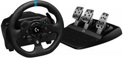 Мултимедиен продукт Logitech G923 Racing Wheel And Pedals, Xbox One, PC, 900° Rotation, Trueforce Next-Gen Force Feedback, Dual Clutch (In Supported Games), Aluminium, Steel, Leather