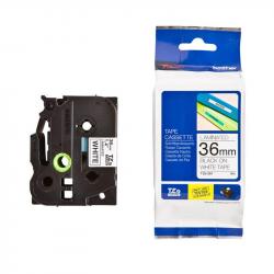 Касета за етикетен принтер Лента Brother TZe-261, 36 mm x 8 m, черен печат върху бяла лента на най-ниска цени