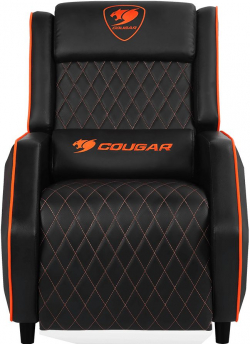 Геймърски стол COUGAR Ranger - Gaming Sofa, Headrest & Lumbar Design, Черен/Оранжев