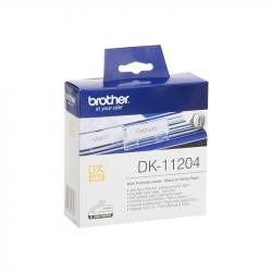 Касета за етикетен принтер Brother Етикети DK11204, мултифункционални, 17 x 54 mm, бели, 400 броя в ролка