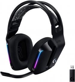 Слушалки Logitech G733 Wireless Headset, Lightsync RGB, Lightspeed Wireless, PRO-G 40 mm Drivers, DTS Headphone:X 2.0 Surround, Blue Voice Microphone, 278 g, Black
