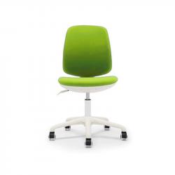 Детски стол RFG Lucky White, дамаска, зелена седалка, зелена облегалка