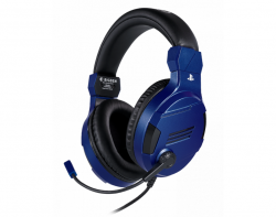 Слушалки Геймърски слушалки Nacon Bigben PS4 Official Headset V3 Blue, Микрофон, Син