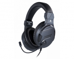 Слушалки Геймърски слушалки Nacon Bigben PS4 Official Headset V3 Titanium, Микрофон, Сив