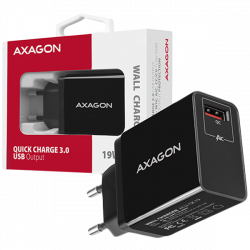 Кабел/адаптер AXAGON ACU-QC19 wall charger 1x QC3.0-AFC-FCP-SMART, 19W, black