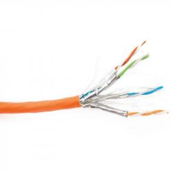 Инсталационен LAN кабел  Инсталационен кабел cat 7 SecurityNET SFTP LSZH, оранжев, макара 1000m