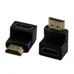 Кабел/адаптер Преходник HDMI женски към HDMI мъжки, ъглов