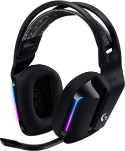 Слушалки Геймърски LOGITECH G733 LIGHTSPEED Wireless RGB Gaming Headset - BLACK