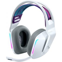 Слушалки Logitech G733, безжични, геймърски, RGB, бял цвят