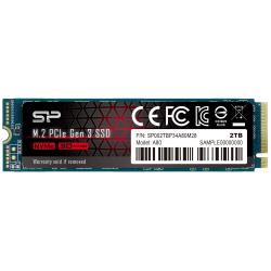 Хард диск / SSD Silicon Power Ace - A80 2TB SSD PCIe Gen 3x4 PCIe Gen3 x 4 & NVMe 1.3, SLC cache + DRAM cache - Max 3400-3000 MB-s, EAN: 4713436127147