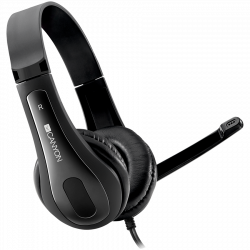 Слушалки CANYON HSC-1 basic PC headset with microphone, combined 3.5mm plug