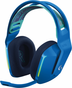 Слушалки Геймърски слушалки Logitech G733 Blue Lightspeed Wireless RGB, Микрофон, Сини