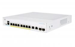 Комутатор/Суич Cisco CBS250 Smart 8-port GE, PoE, Ext PS, 2x1G Combo