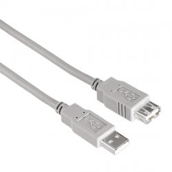 Кабел/адаптер Удължителен кабел HAMA, USB-A женско - USB-A мъжко, 1.5 м, булк опаковка