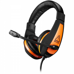 Слушалки CANYON CND-SGHS1A, Gaming headset 3.5mm jack with adjustable microphone, Черни/оранжеви