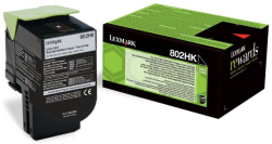 Тонер за лазерен принтер Lexmark 802HK, оригинален, за Lexmark CX410/CX510, 4000 копия, черен