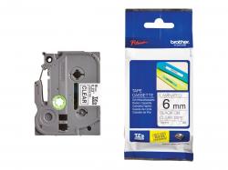 Касета за етикетен принтер BROTHER P-Touch TZE-111 black on clear 6mm