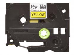 Касета за етикетен принтер BROTHER P-Touch TZE-FX631 black on yellow 12mm