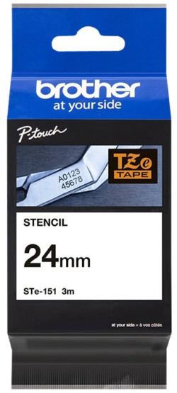 Касета за етикетен принтер BROTHER STE151 24mm STENCIL TAPE