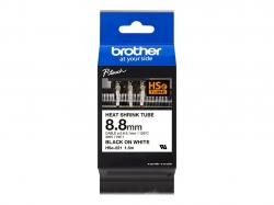 Аксесоар за принтер BROTHER HSE221 Label Roll Black on White with heat shrink 8.8mm x 1.5M
