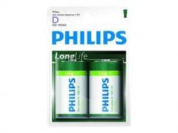 Батерия PHILIPS R20L2B-10 Batteries PHILIPS Zinc-Chloride R20 1.5V Longlife 2 Pcs. Blister