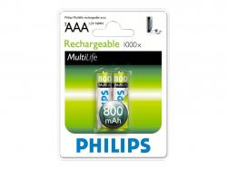 Батерия Philips Rechargeable battery LR03 AAA, 800 mAh