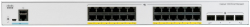 Комутатор/Суич Cisco Catalyst 1000 28-Port Gigabit PoE+ PoE Budget 195W 4 x 10G SFP+ Uplinks LAN Base