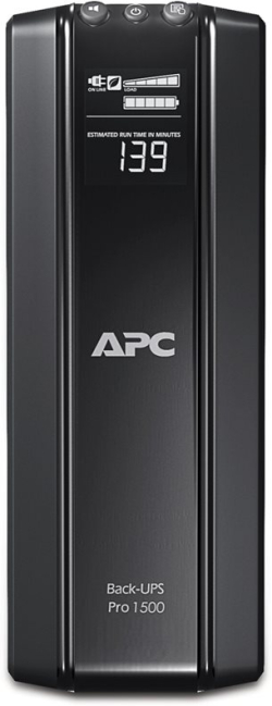 Непрекъсваемо захранване (UPS) APC BR1500GI, line-interactive, 1500 VA / 865 W, 10×IEC C13, USB, RS-232, AVR, LCD, черен