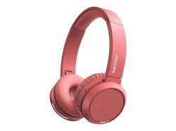 Слушалки PHILIPS Wireless On Ear Headphone with mic 32mm drivers-closed-back red