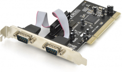 Кабел/адаптер ASSMANN DS-33003 : DIGITUS 2-портов RS-232 адаптер, PCI