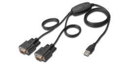 Кабел/адаптер ASSMANN DA-70158 :: DIGITUS USB 2.0 към 2x RS232 кабел